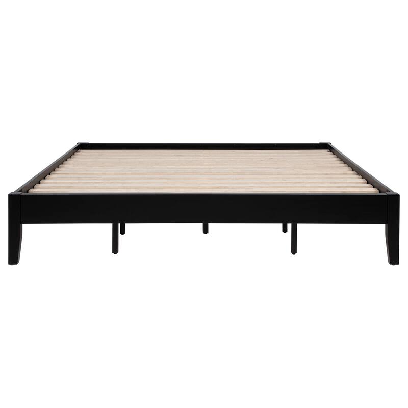 Black California King Platform Bed with Universal Design