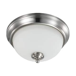 19 Watt 11 inch LED Flush Mount Fixture 3000K Dimmable Brushed Nickel Frosted Glass - Brushed Nickel