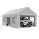preview thumbnail 9 of 42, Heavy Duty Carport with Roll-Up Sidewall and Ventilated Windows with Removable Sidewalls