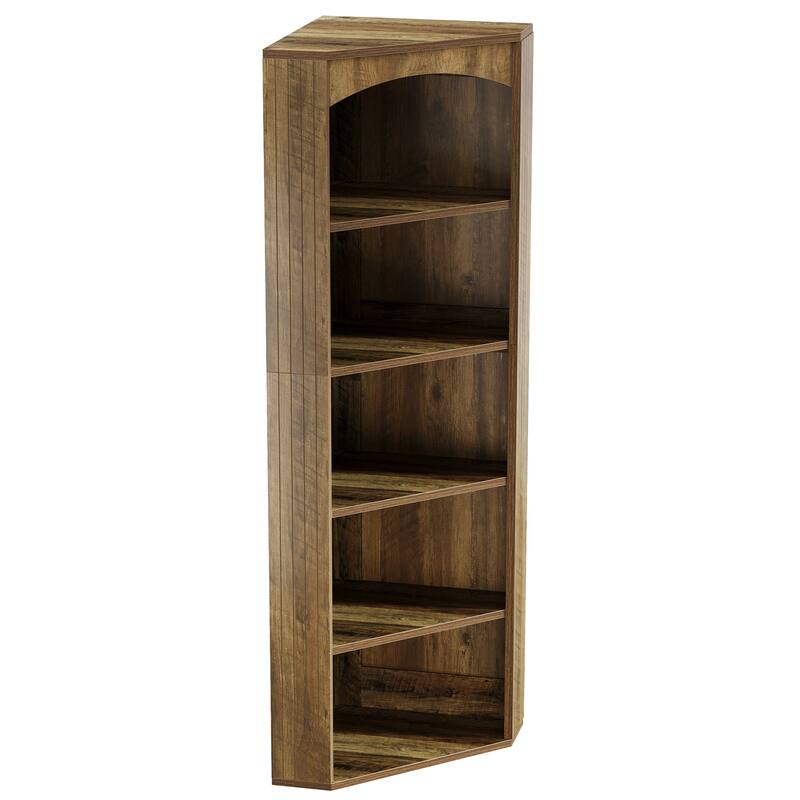 Corner Storage Cabinet, Corner Shelf Bookshelf Bookcase Display Rack, Living Room Bedroom Kitchen Home Office