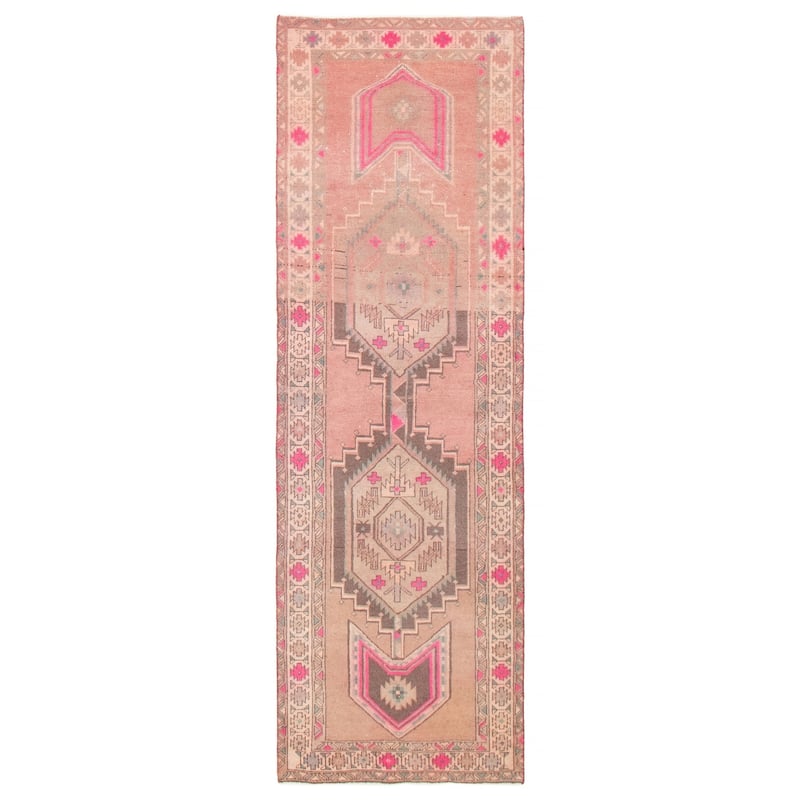 ECARPETGALLERY Hand-knotted Konya Anatolian Copper Wool Rug - 3'3 x 10'1 - Copper - 3'3 x 10'1