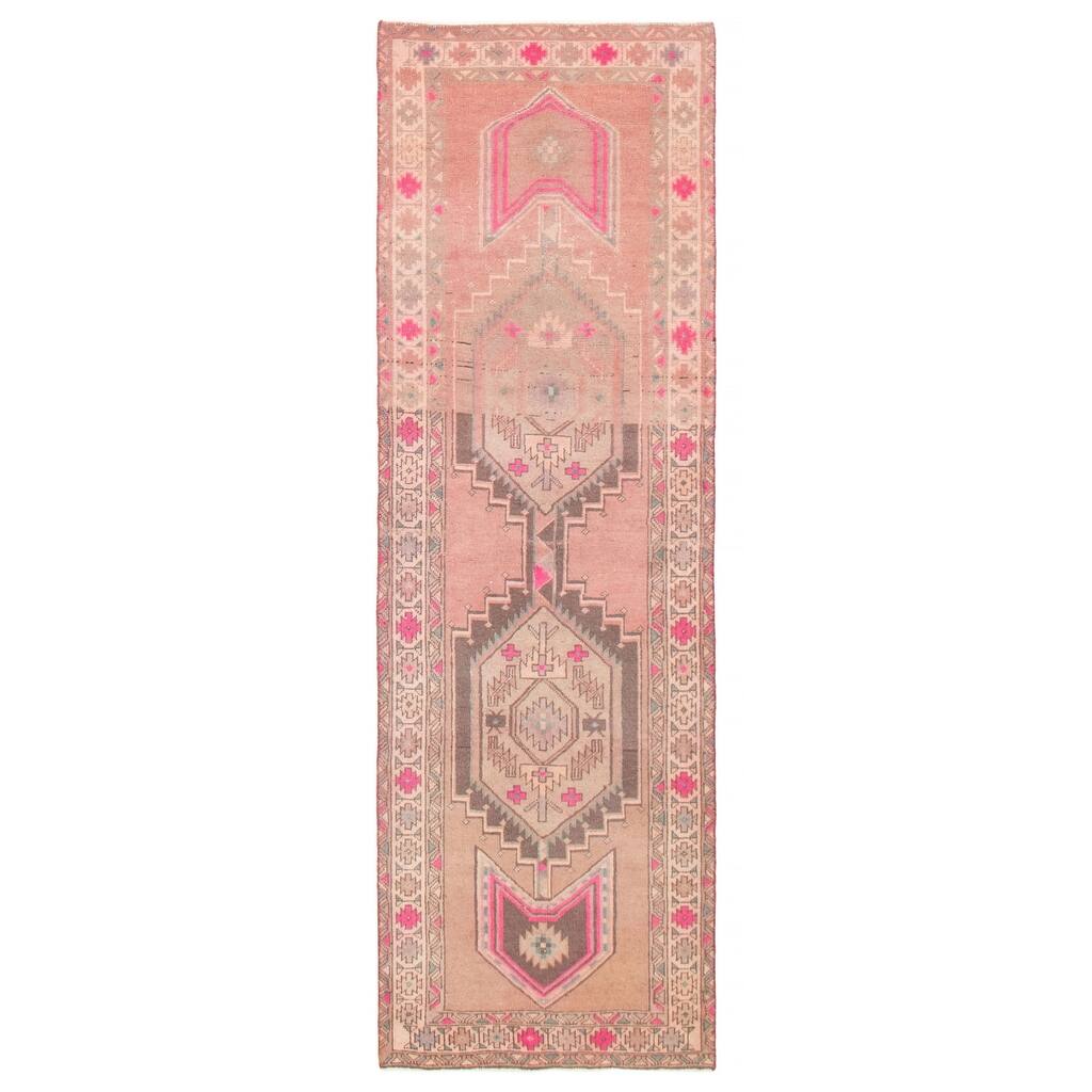 ECARPETGALLERY Hand-knotted Konya Anatolian Copper Wool Rug - 3'3 x 10'1