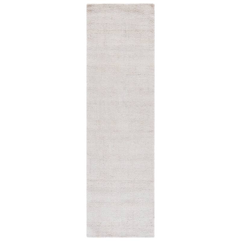 SAFAVIEH Handmade Abstract Coraly Modern Viscose Rug - 2'6" x 6' Runner - Ivory/Beige