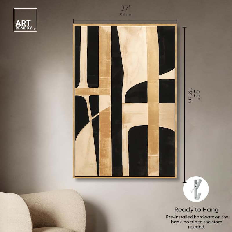 Noir and Gold I Canvas by Art Remedy