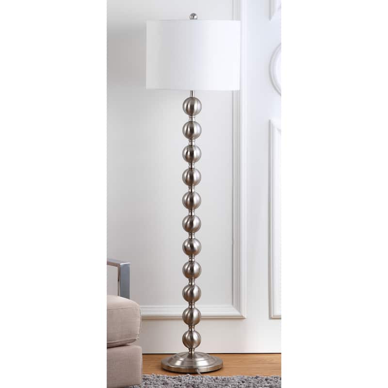 SAFAVIEH Lighting 59-inch Reflections Stacked Ball Nickel Floor Lamp - 15"x15"x58.5"