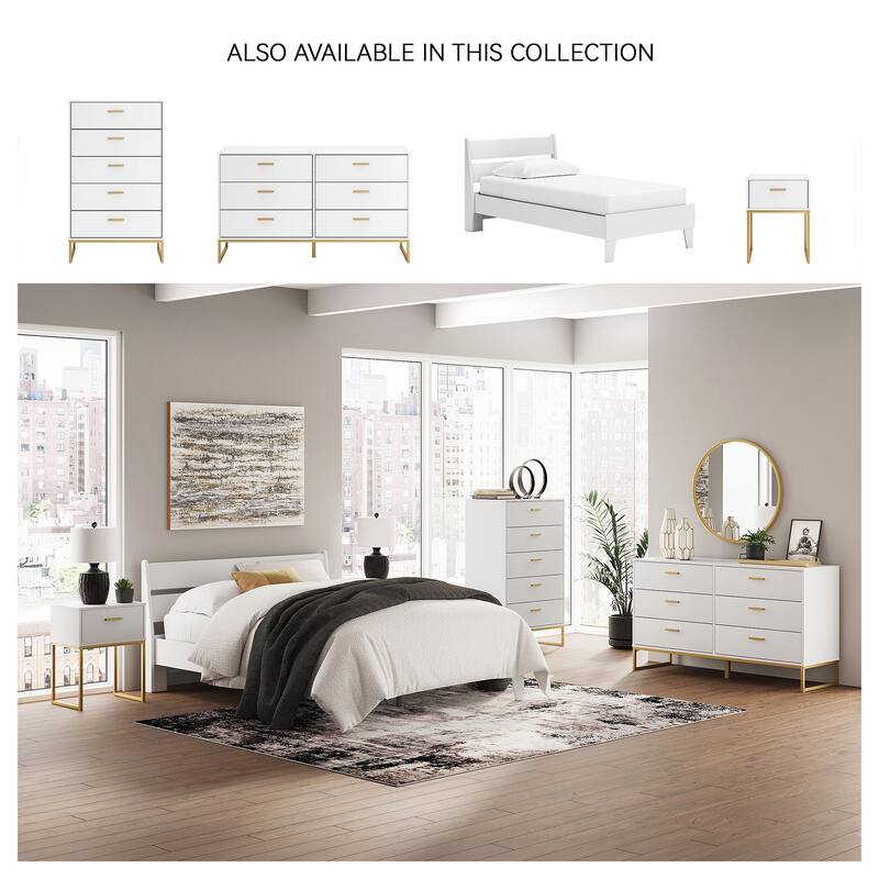 Signature Design by Ashley Socalle White Panel Platform Bed