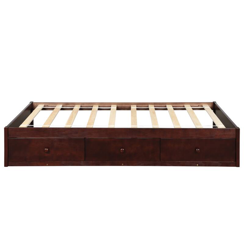 Merax Twin Platform Storage Bed with 3 Drawers