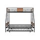 preview thumbnail 7 of 23, Modern Heavy-duty Sturdy Metal Twin over Full Bunk Bed with Trundle Bed, Safety Guardrail and Wooden Decoration