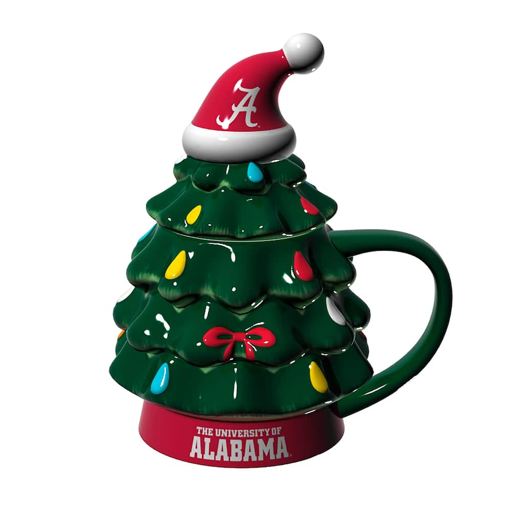 University of Alabama, 14 oz Ceramic Christmas Tree Cup Gift Set