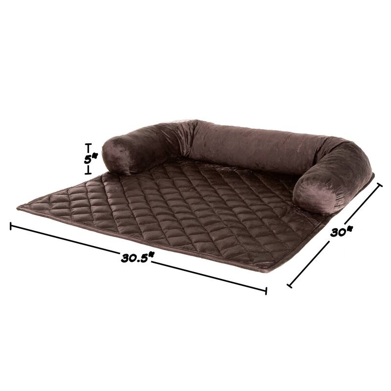 PETMAKER Couch Cover with Memory Foam Bolster for Dogs