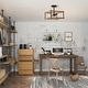 preview thumbnail 4 of 6, Modern Farmhouse 4-Light Semi-flush Mount Foyer Cage Ceiling Lights - L12.5"x W12.5"x H12"