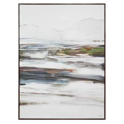 Danae 48" H x 36" W Canvas Art, White