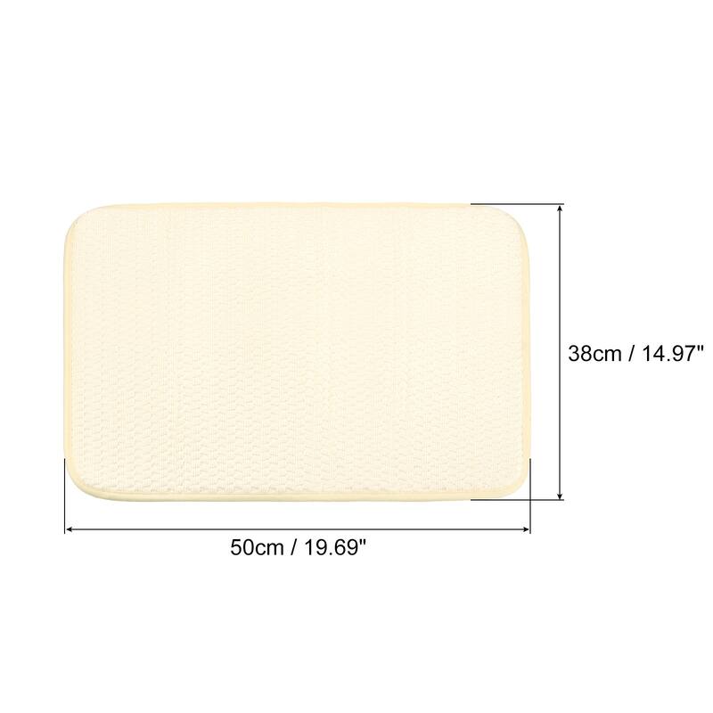 Reversible Dish Drying Mat, Microfiber Dish Draining Mat Non-slip - Yellow