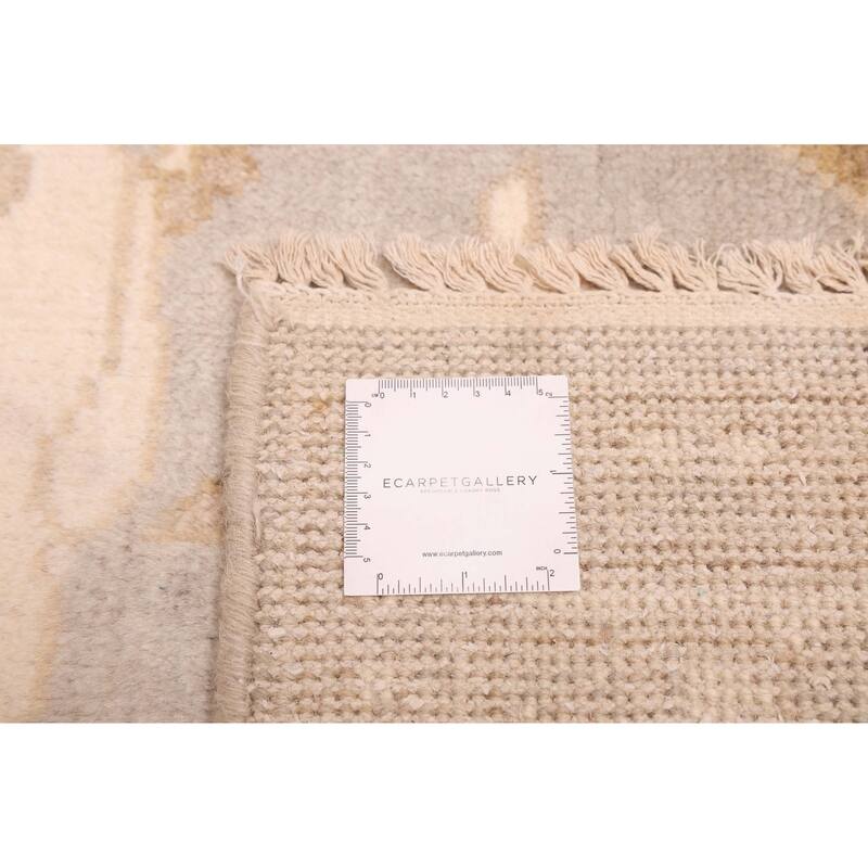 ECARPETGALLERY Hand-knotted Royal Oushak Light Grey Wool Rug - 7'11 x 10'0