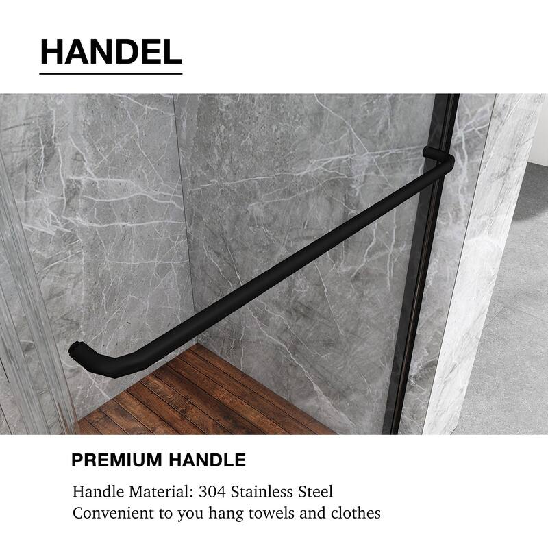 48/54/60 Inch Double Sliding Framed Shower Door with Clear Tempered Glass