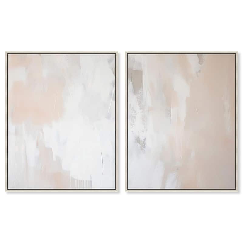 Opalescent Hues IV Canvas Set of 2 by Art Remedy - 20" x 24" - Silver