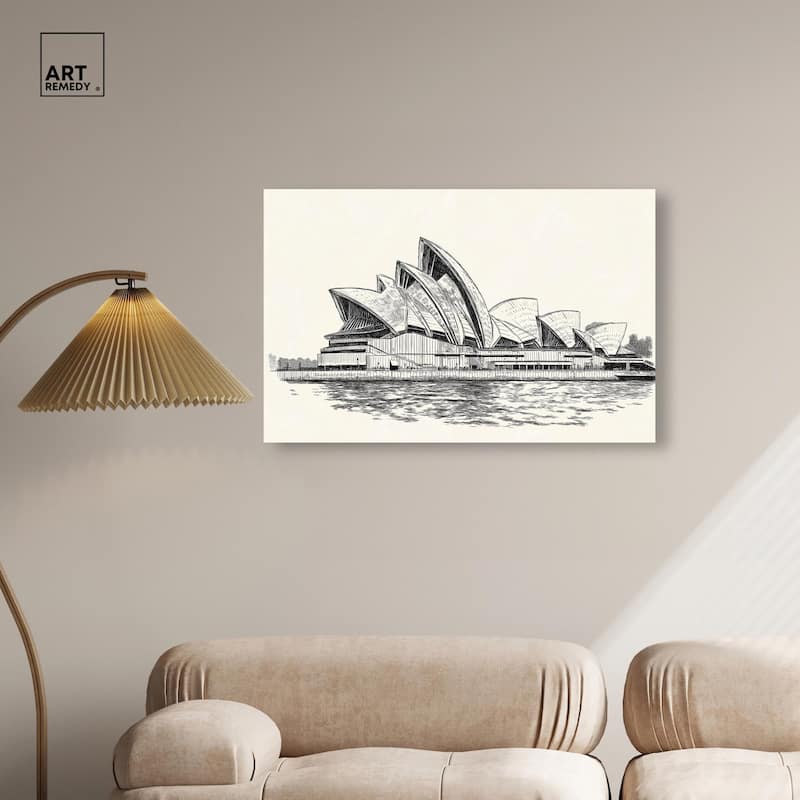 Sails of Sydney Canvas by Art Remedy, Gallery Wrapped