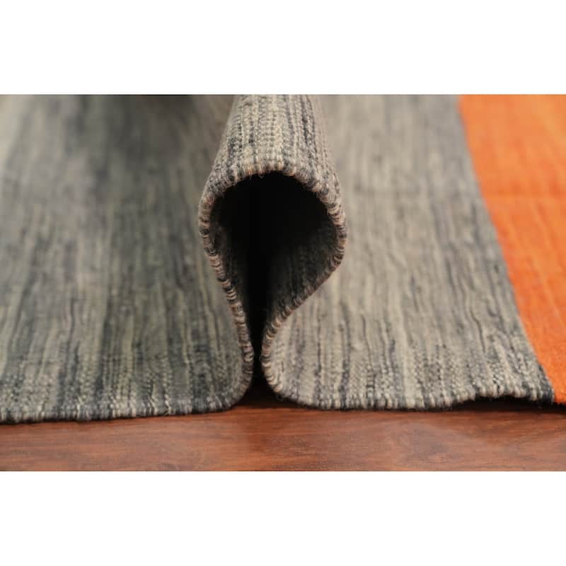 Hand Woven Southwestern Wool Grey Geometric Area Rug - 11' 10'' X 9' 4''