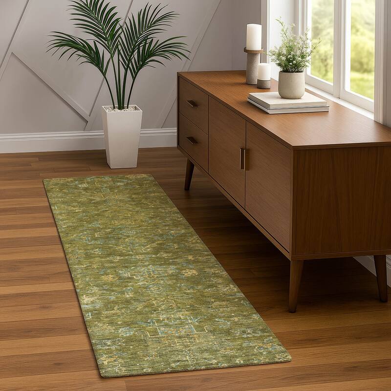 Machine Washable Indoor/ Outdoor Traditional Chelsea Chantille Rug