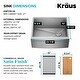 preview thumbnail 22 of 100, KRAUS Kore Workstation Farmhouse Apron Stainless Steel Kitchen Sink