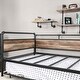 preview thumbnail 2 of 5, Furniture of America Pern Industrial Black Metal Twin Corner Daybed
