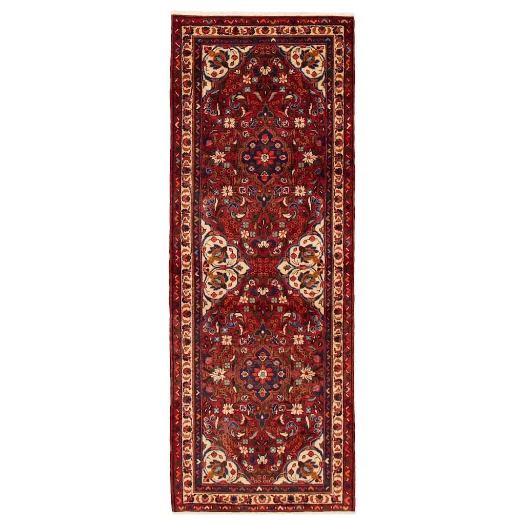 ECARPETGALLERY Hand-knotted Anadol Red Wool Rug - 3'5 x 9'3