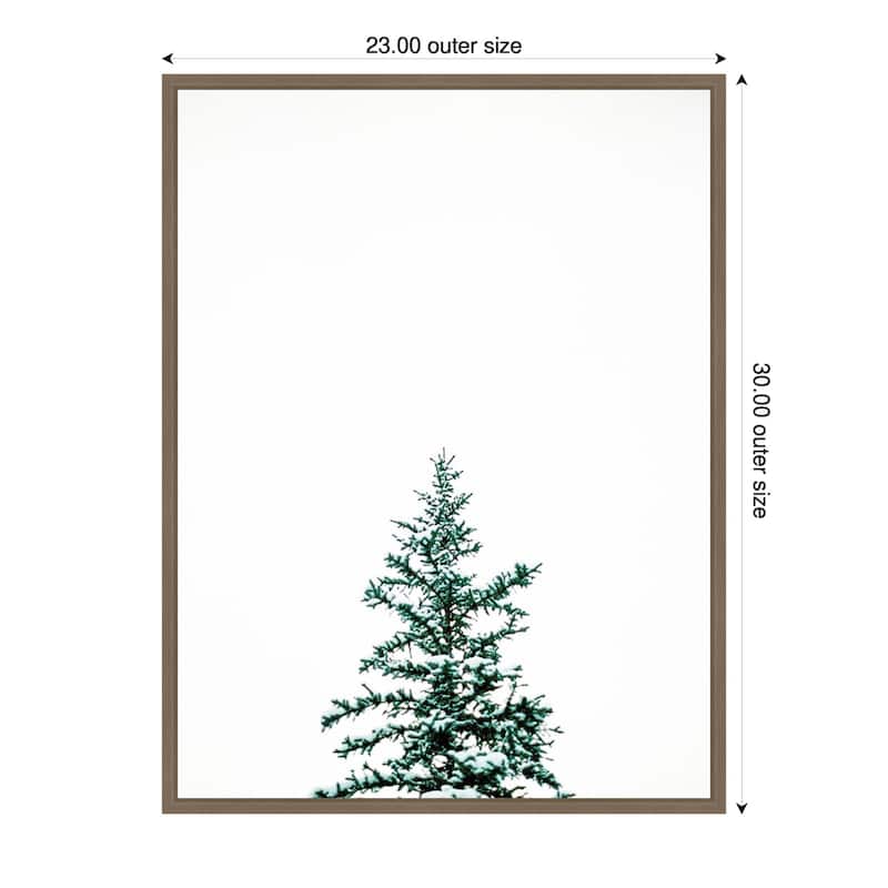 Winter Trees V by Justine Milton (23 x 30 in.), Framed Canvas Wall Art Print - Sylvie Dark Gold