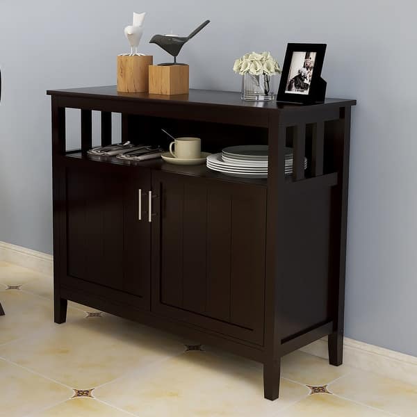 slide 2 of 5, Moda Kitchen Storage Sideboard And Buffet Server Cabinet Brown Brown