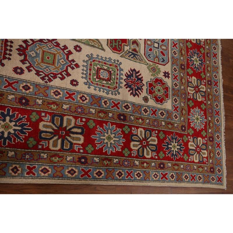 Kazak Oriental Area Rug Hand-Knotted Living Room Wool Carpet - 8'2" x 10'5"