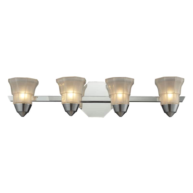Deco 31-inch High 4-Light Vanity Light in Polished Chrome - 11