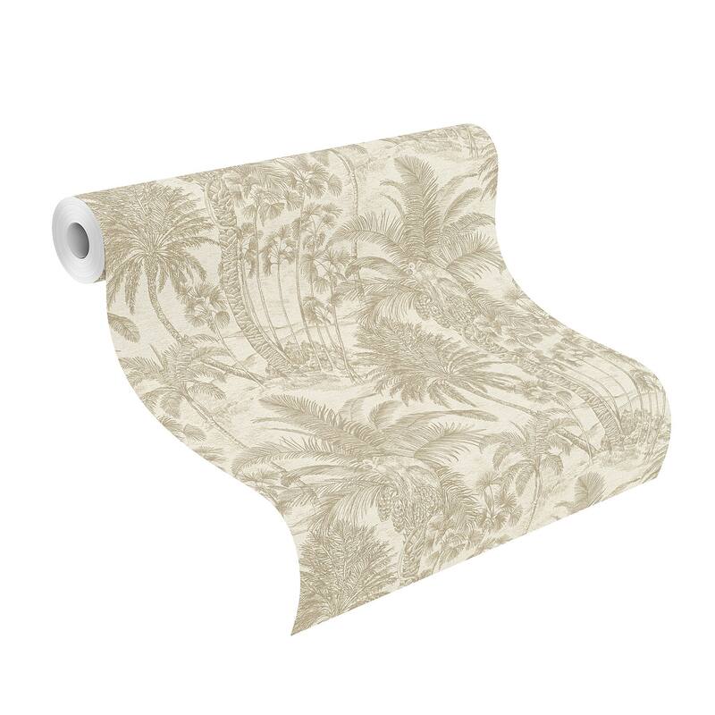 Advantage Yubi Gold Palm Trees Wallpaper - 20.9in x 396in x 0.025in - 20.9in x 396in x 0.025in