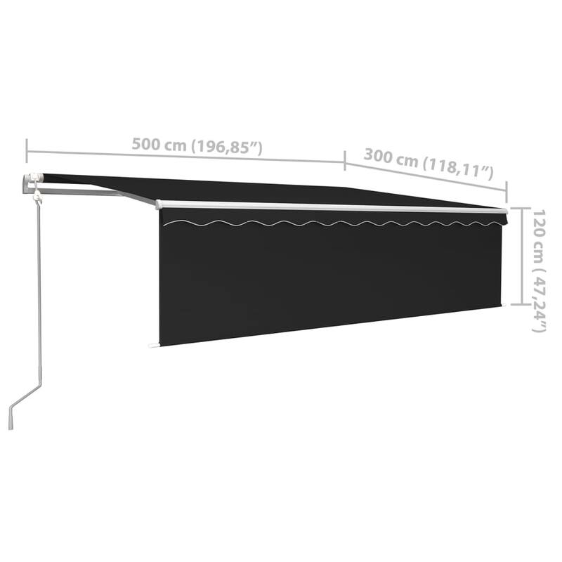 vidaXL Electric Awning Retractable Canopy Sunshade Shelter for Garden Porch