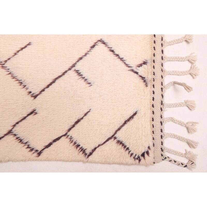 ECARPETGALLERY Hand-knotted Pak Finest Marrakesh Cream Wool Rug - 6'9 x 9'7