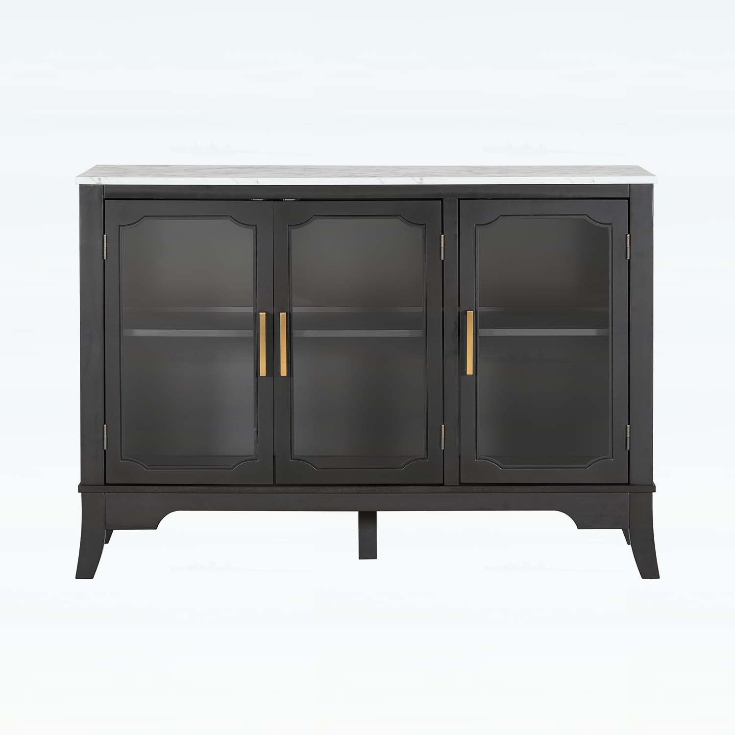 Stylish 3-Door Storage Cabinet for Living and Dining Room,Large Capacity and Modern Design.