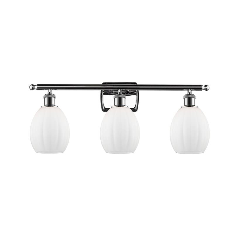 Innovations Lighting Eaton 3 Light 26" Wide Bathroom Vanity Light - Polished Chrome / Matte White