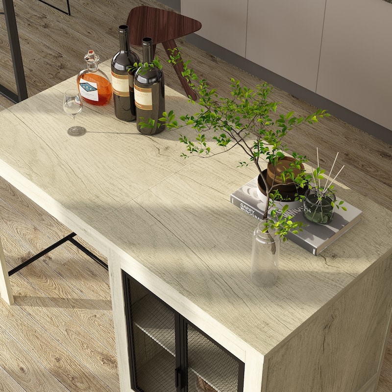 Versatile Dining Table Kitchen Island with Storage: Modern Design for Functional Dining