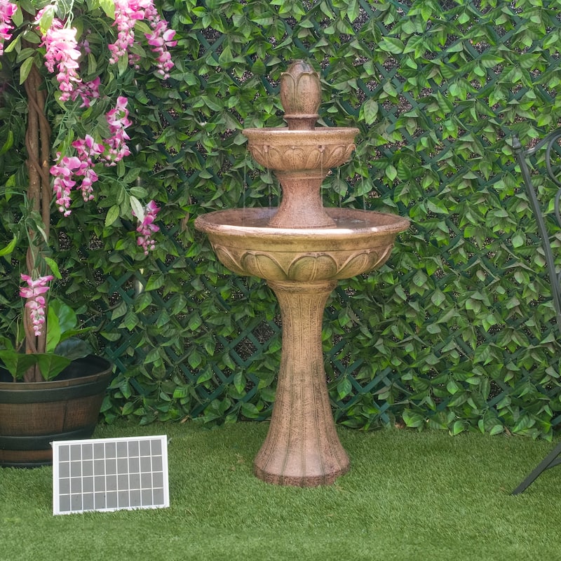 Solar Gray Tiered Tulip Fountain