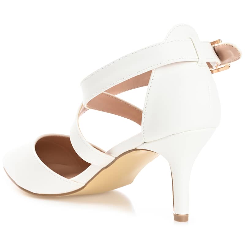 Journee Collection Women's Riva Pointed Toe Mid Heel Pumps