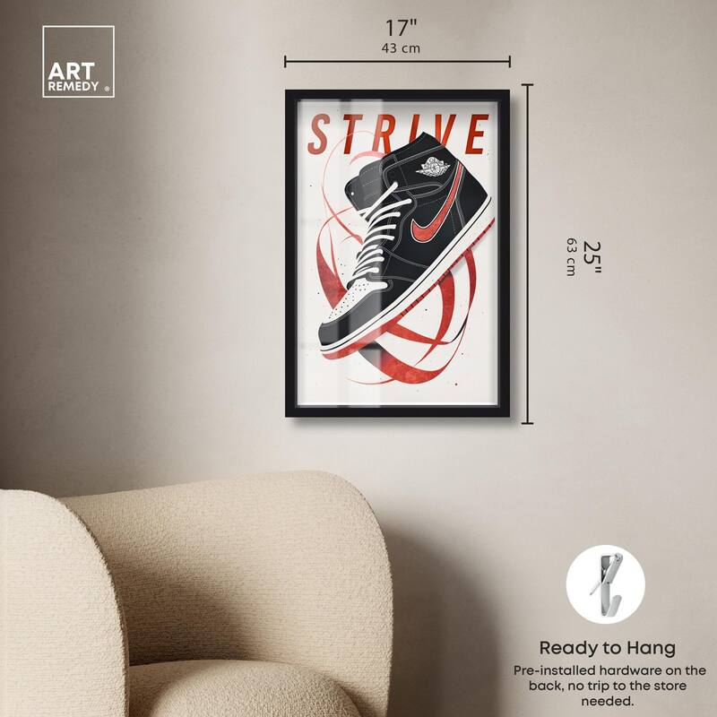 Red Ribbon Sneaker Shadowbox by Art Remedy