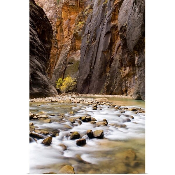 "The Virgin River flowing through the Zion Canyon narrows, Zion National Park, Utah" Poster Print