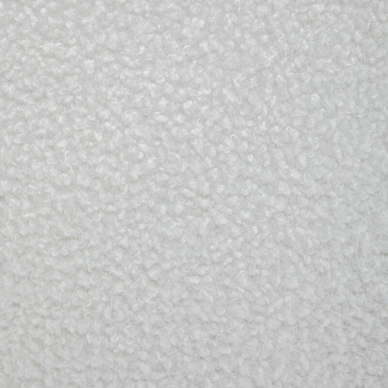 SEYNAR 25" Faux Sherpa Round Storage Ottoman - Large Cozy Bouclé Footrest Stool