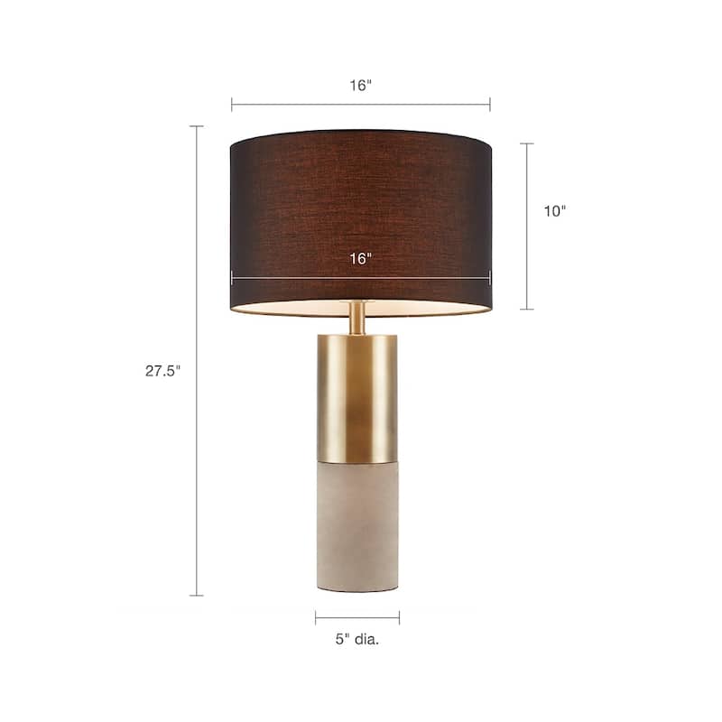 Concrete Table Lamp Modern Bedside Lighting for Living Room Bedroom Office