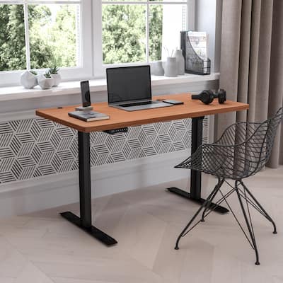 Electric Height Adjustable Standing Desk - 48" Wide x 24" Deep