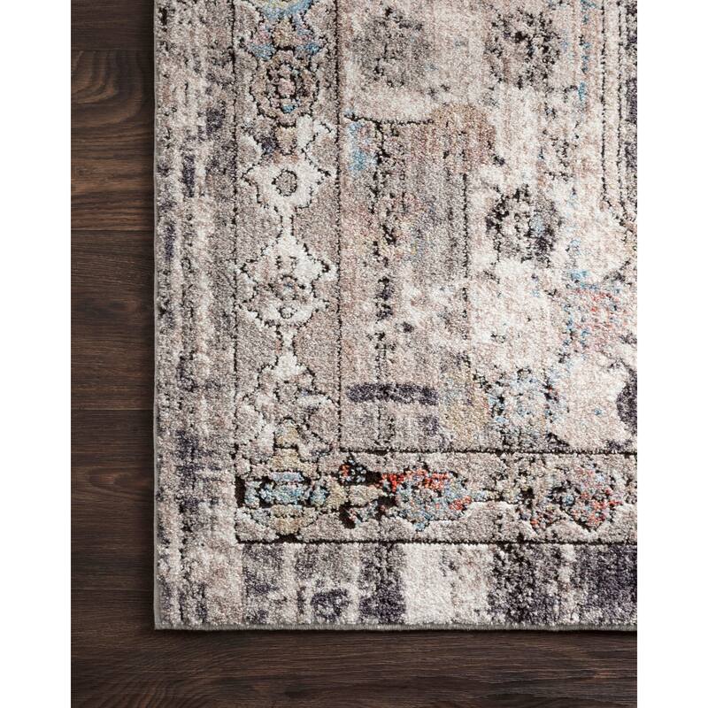 Alexander Home Athens Boho Distressed Diamond Medallion Area Rug