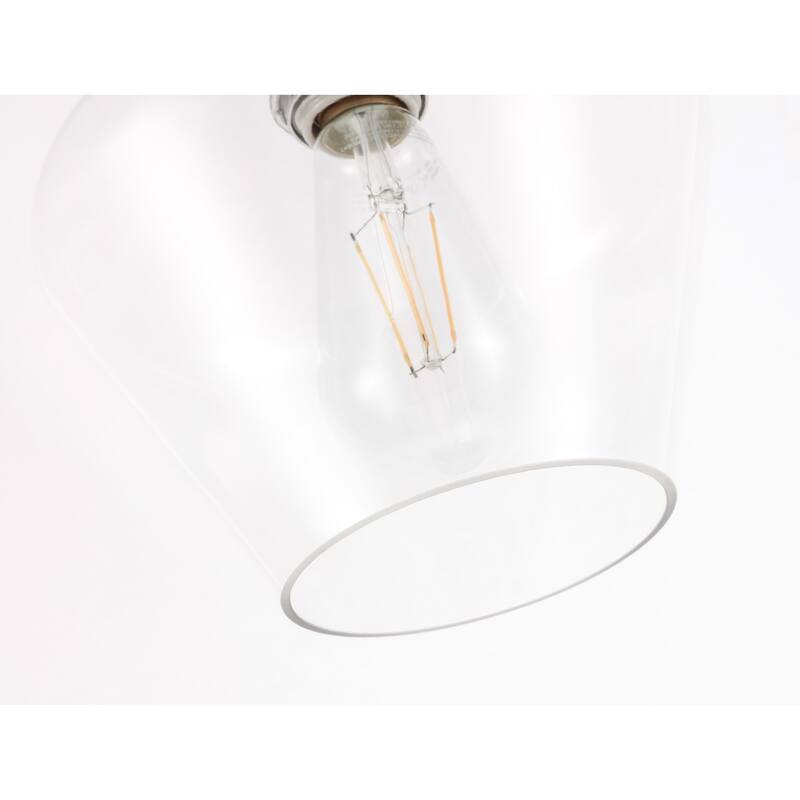 Elegant Lighting Gene Single Light 8" Wide Semi-Flush Ceiling Fixture