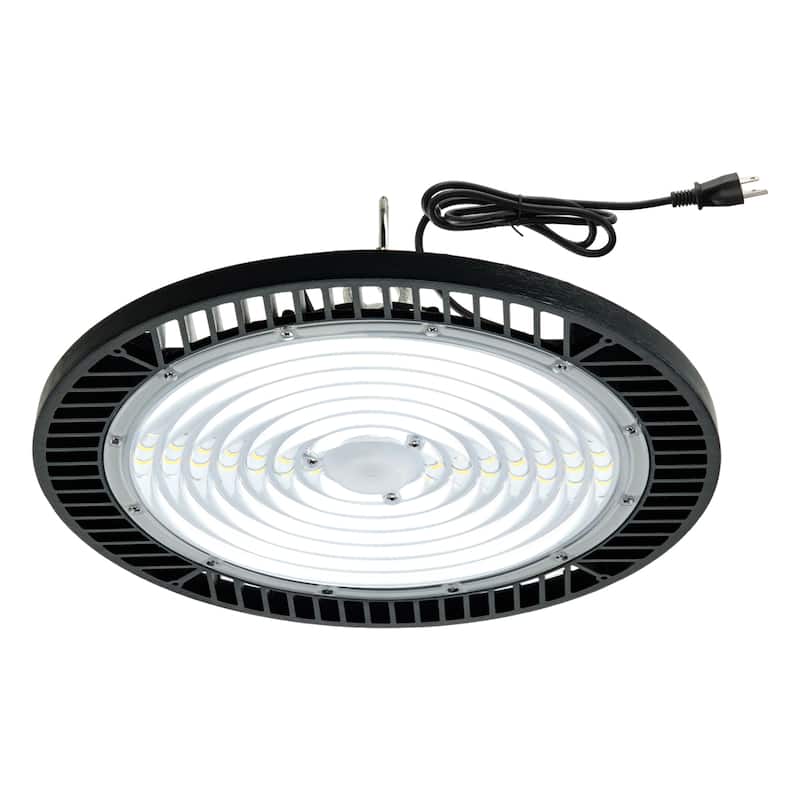 Ultra-Bright 300W UFO High Bay Light 11.6 Inch Dimmable Industrial Lighting For Warehouse, Workshop, Garage - 1Pack