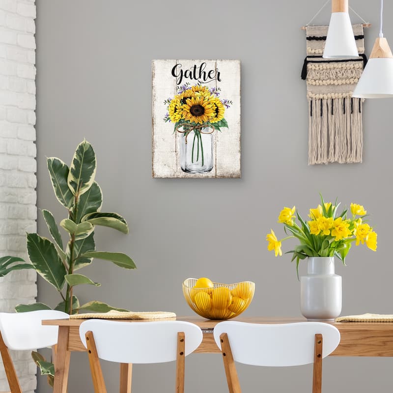 Gather Sunflowers Canvas Art Print