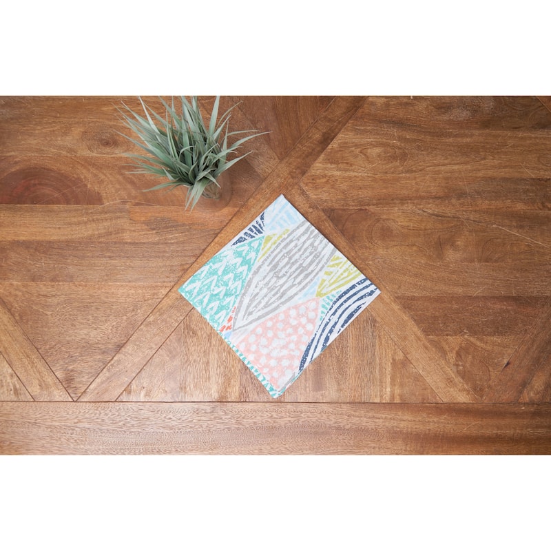 20" Surfside Sound Cotton Napkins Set of 6 - Nautical Beach - Multicolored