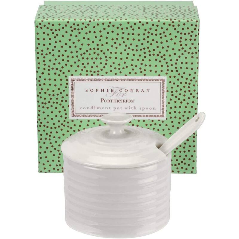 Portmeirion Sophie Conran 4.5 Inch Conserve Pot with Spoon - 4.5 Inch