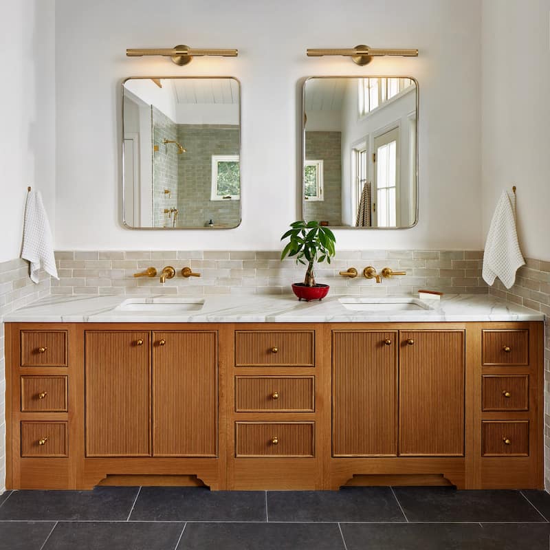 2-Light Modern Linear Dimmable Vanity Light Wall Sconce